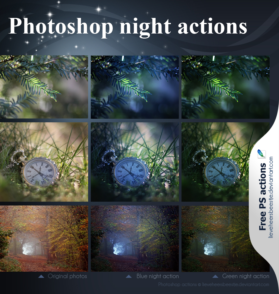 Photoshop night actions - RENEWED