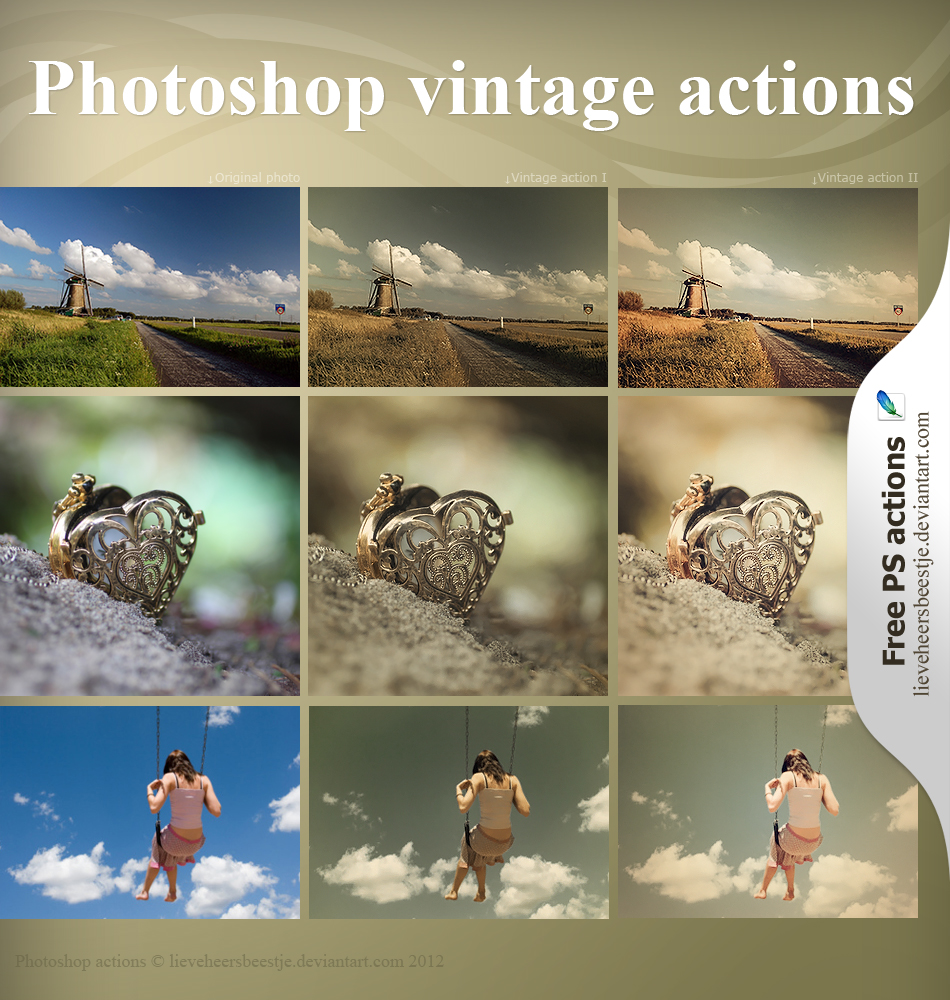 Photoshop vintage actions