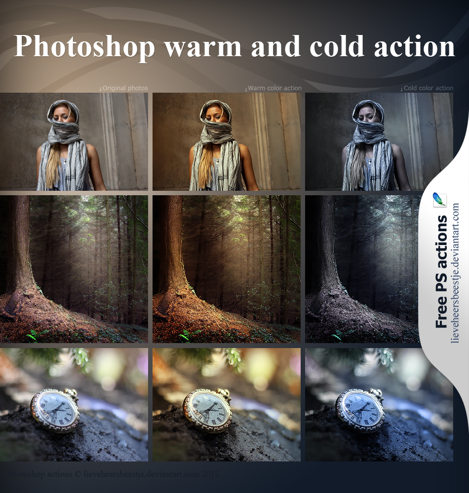 Photoshop actions warm and cold