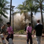 The tsunami strikes Ao Nang, Thailand.