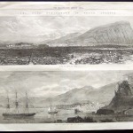 Peru Earthquake in Arica 1868. The Illustrated London News South America - Peru 'The Late Earthquake in South America: Ruins of Arica, in Peru & Ruins of Arica from the Sea' October 24, 1868.